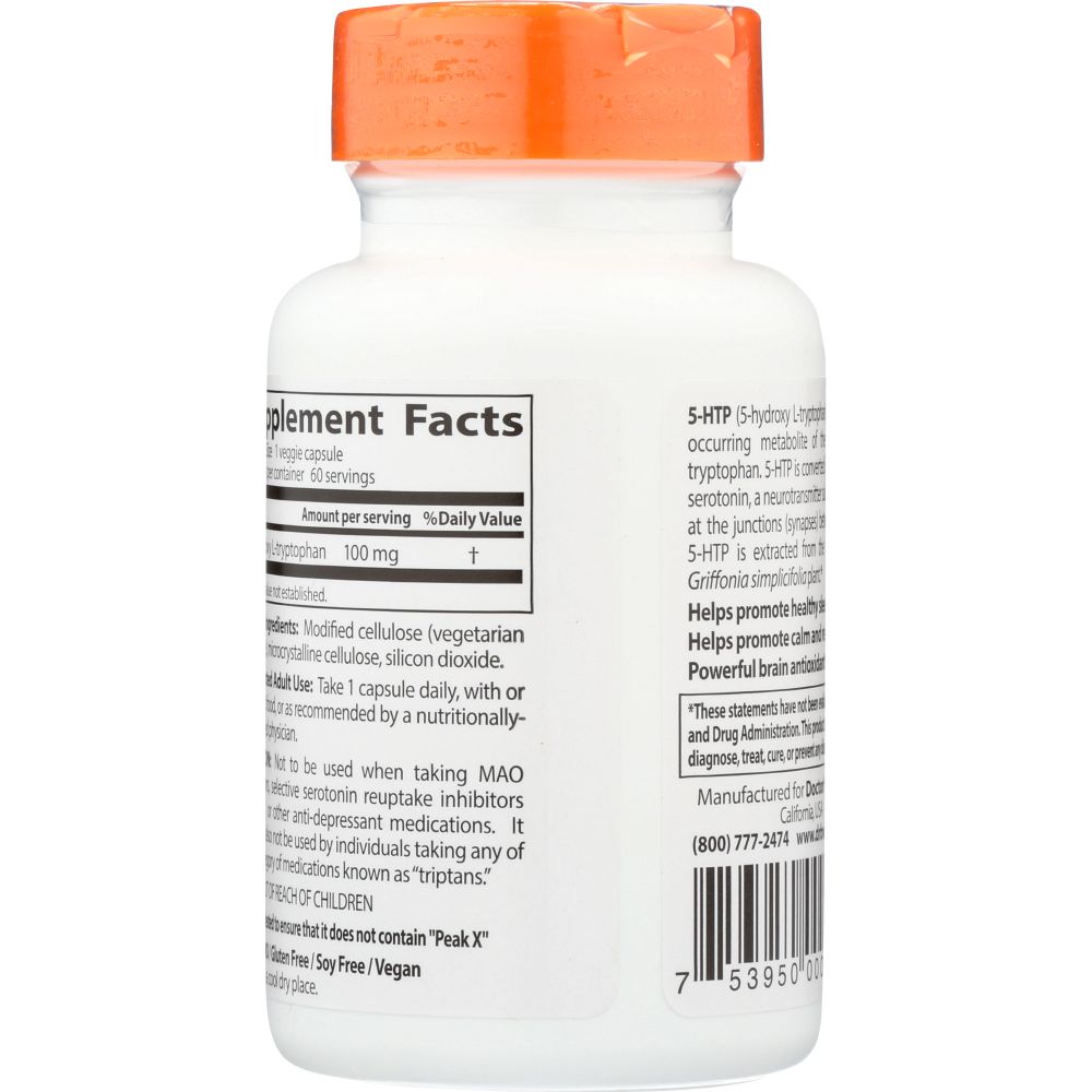 DOCTORS BEST: 5 HTP 100 mg, 60 vc