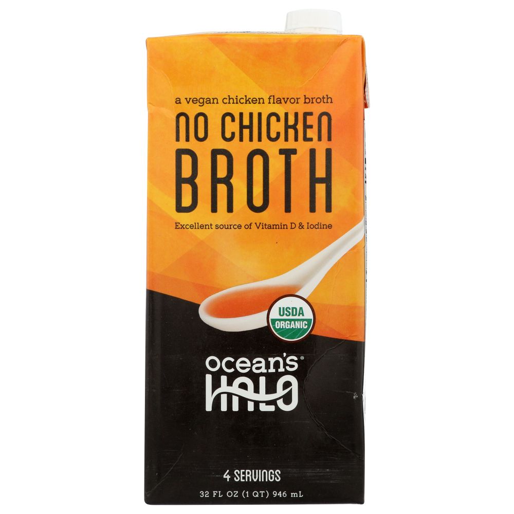 OCEANS HALO: Organic No Chicken Broth, 32 oz