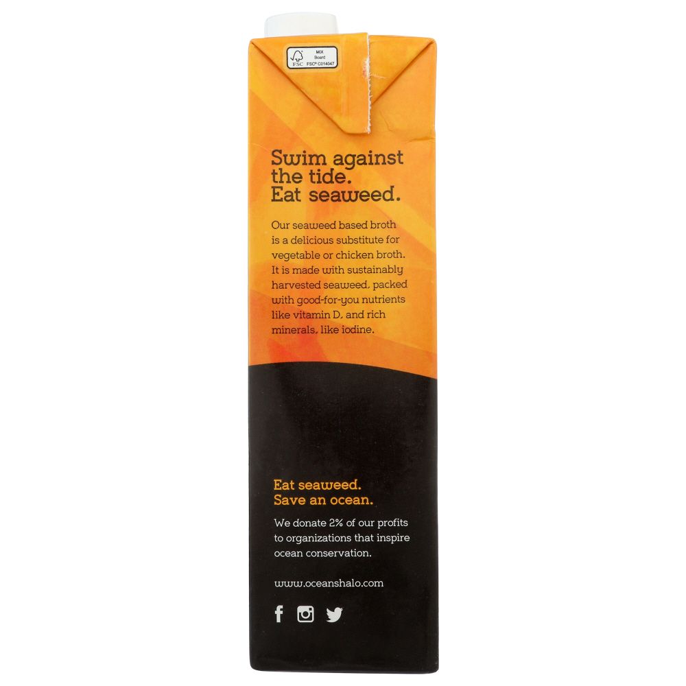 OCEANS HALO: Organic No Chicken Broth, 32 oz
