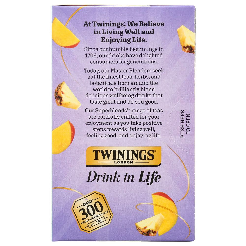 TWININGS: Mango and Pineapple Ginseng Focus Tea, 18 bg