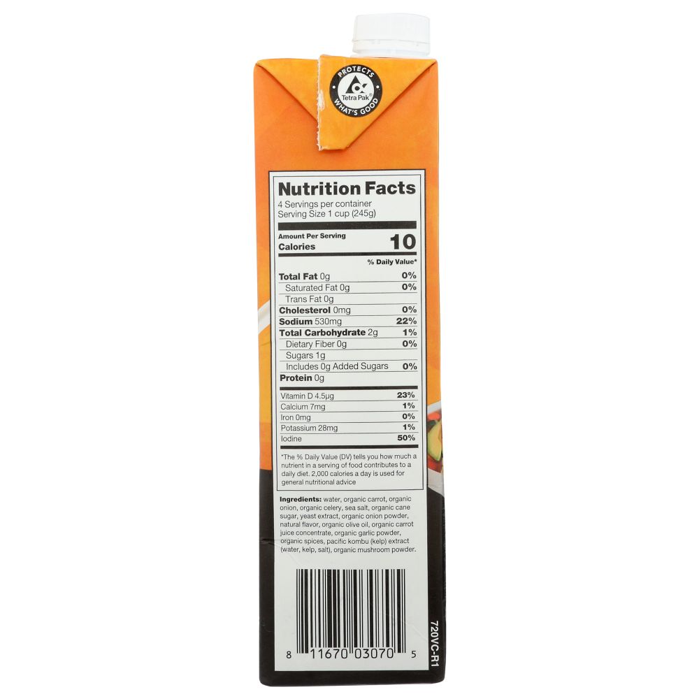 OCEANS HALO: Organic No Chicken Broth, 32 oz