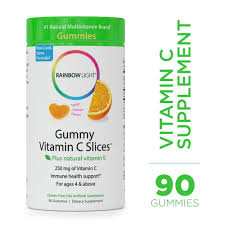 RAINBOW LIGHT: Gummy Vitamin C Slices Tangy Orange Flavor, 90 Gummies