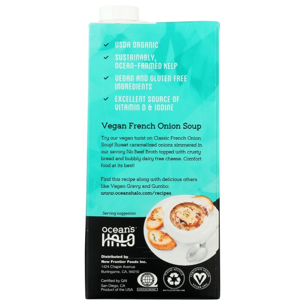OCEANS HALO: Organic No Beef Broth, 32 oz