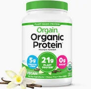 ORGAIN: Protein Powder Vanilla Bean, 1.02 lb